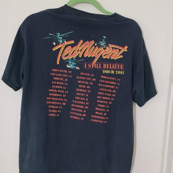 Ted Nugent I Still Believe Tour 2011 Graphic Concert Shirt Adult Large Black - Picture 4 of 4